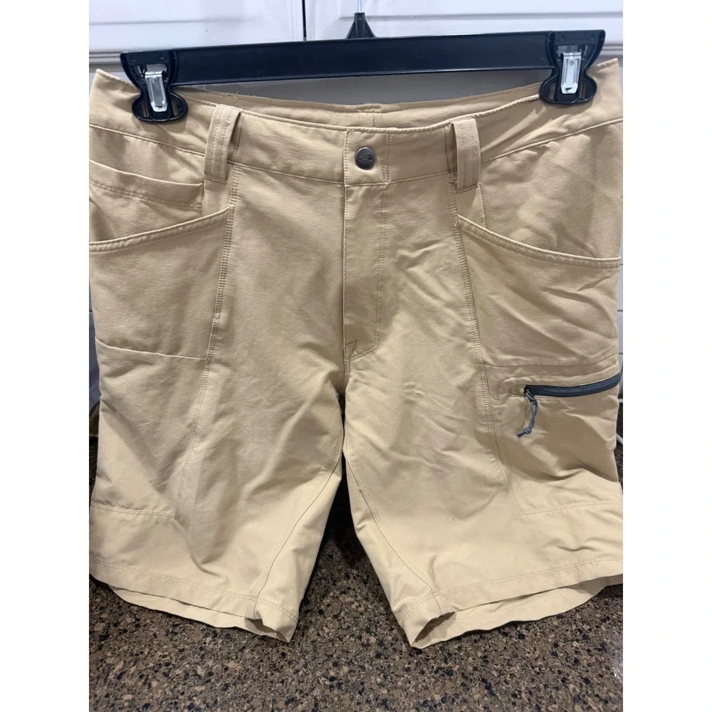 The North Face Mens Tan Hiking Cargo Shorts Size 34 Khaki Outdoor Performance‎